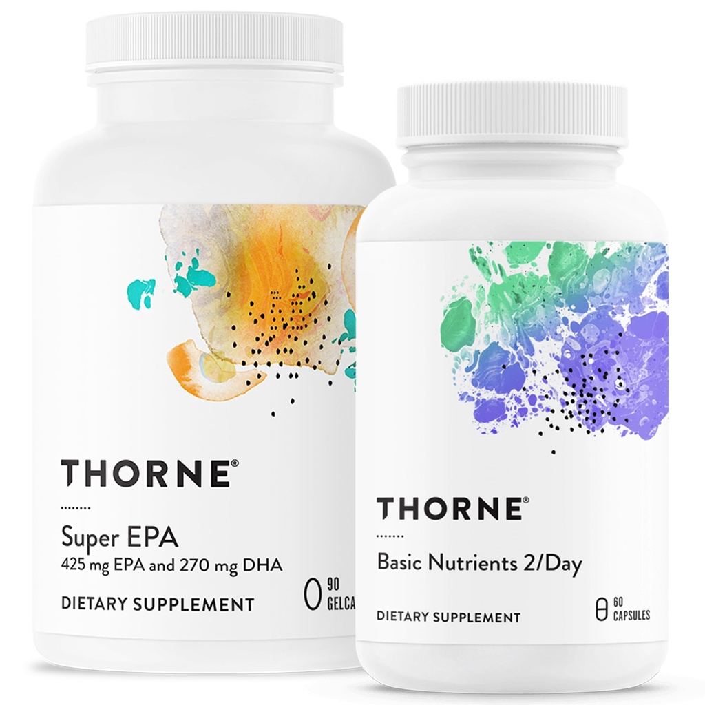 CELENE - Wellness Essentials Bundle - Omega-3 & Multivitamin Combo - Super EPA & Podstawowe składniki odżywcze 2 / dzień - 30 Służenia