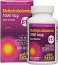 Czynniki naturalne, Witamina B12 Metylokobalamina 1000 µg, Oferuje najbardziej Metabolicznie Aktywna postać B12, Szybko rozpuszczające tabletki