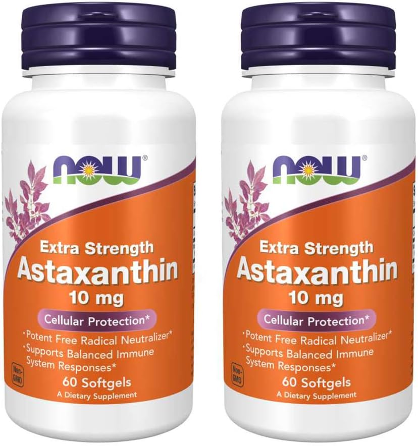 Teraz żywność Astaksantyna 10 mg 60 SoftGels (2 opakowania)