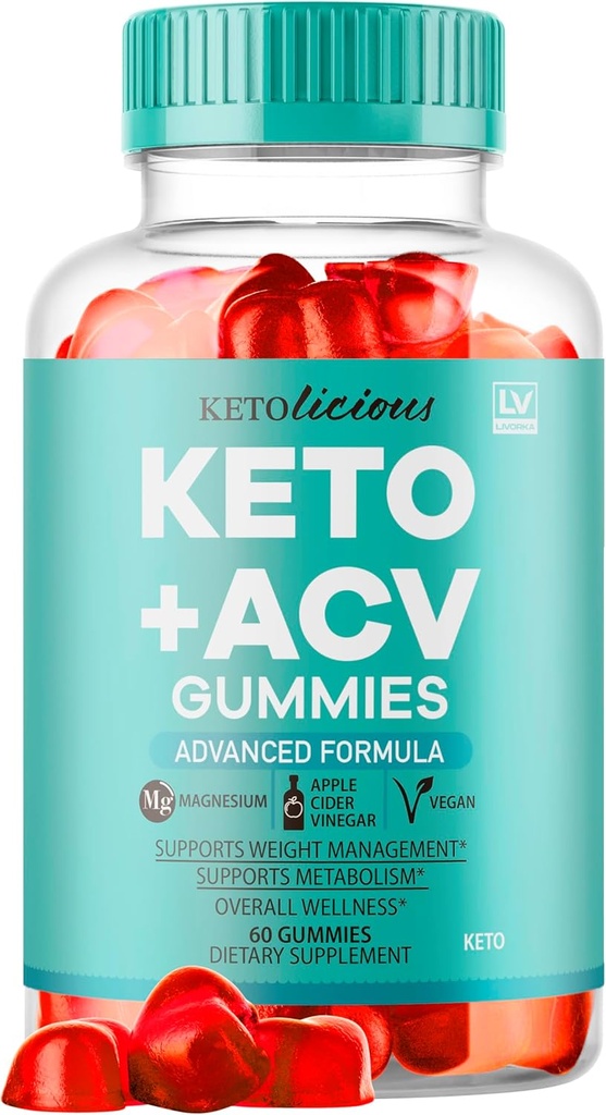 Ketolicious Keto ACCV Gummies, Ketolicious Gummys Advanced Formula 1050MG, All Natural Premium Plus Jabłkowy Cydr Gummy Największa moc Gomitas Recenzje, 60 Gummies za 1 miesiąc