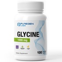 Puregen Labs Glycine 1000mg [High Potency] 100 Kapsułki wegetariańskie, Promotes Healthy Sleep Assistance 124; No Harmful Additives Assistance 124; Non-GMO, NO Gluten and Dairy Assistance 124; Made in USA - 100 Servings