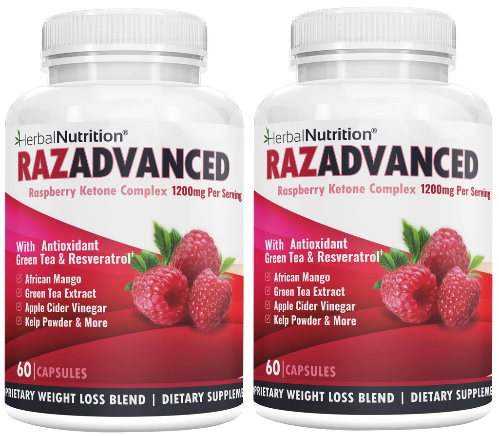 Malina Ketones Complex, 120 Kapsułki, Dwa opakowania, 1200mg na serwowanie afrykańskiego mango, Jabłko cydr Ocet, Zielona herbata, Resveratrol, Owoce Acai, Kelp, i Grejpfrut Dieta i suplement do zarządzania wagą