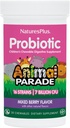 NaturesPlus Animal Parade Probiotic, Mieszane Jagody - 30 Chewables - Suplement do trawienia dla dzieci - Pomaga Gut Health & Immune Function - Wegan, Gluten Free - 30 Servings