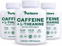 Wypoczynek Kofeina Theanine Kapsułki Tabletki 100mg Kofeina + 200mg L Teanina dla energii przed treningiem, i Clarity Energy Pills dla Zmęczenia, Suplement nootropowy, 120 Day Supply, Opakowanie z 3