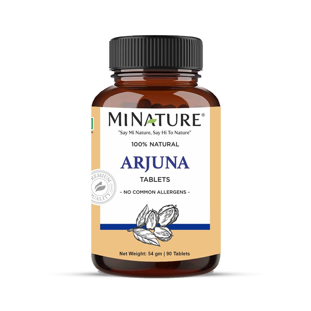 Arjuna Tablets by mi Nature -90 Tablets, 1000mg Xi124; 45 Day Supply Xion 124; 100% Natural Arjuna Tablet Xi124; Arjun Kora Xi124; Saraca Indica Xi124; from India