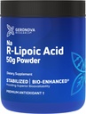 Geronova Research Bio- Enhanced Na R- Lipoic Acid Powder, 50g - 4 Miesiące Dostawy - Stabilizowany R Alpha Lipoic Acid Powder dla Elastycznej Dawkowanie - Łatwe mieszanie i Ulepszony Wchłanianie Nerve Supplement