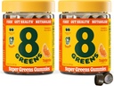 8 Zielonych Codziennie Fiber Super Zielone Gummies - Tangerine Flavor: Boost Immune System & Digestive Health z 8 Prawdziwych Zielonych - Nie GMO Formuła, Chewables, 50 Wegańskie Gummies, Opakowanie z 2