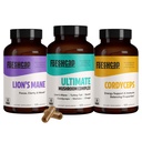 Świeże Grzyby Popularne Grzyby Bundle, Kapsułki (Lions Mane, Cordyceps, Ultimate Mushroom Complex) Kapsułki