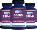 Focus Relief Plus Suchy Eye Formuła (270 ct. 90 Day Supply) Sucha Eye Omega 3 Suplement - Suchość Eye Relief Suplement - Omega 3 Olej rybny dla Suchego Eye