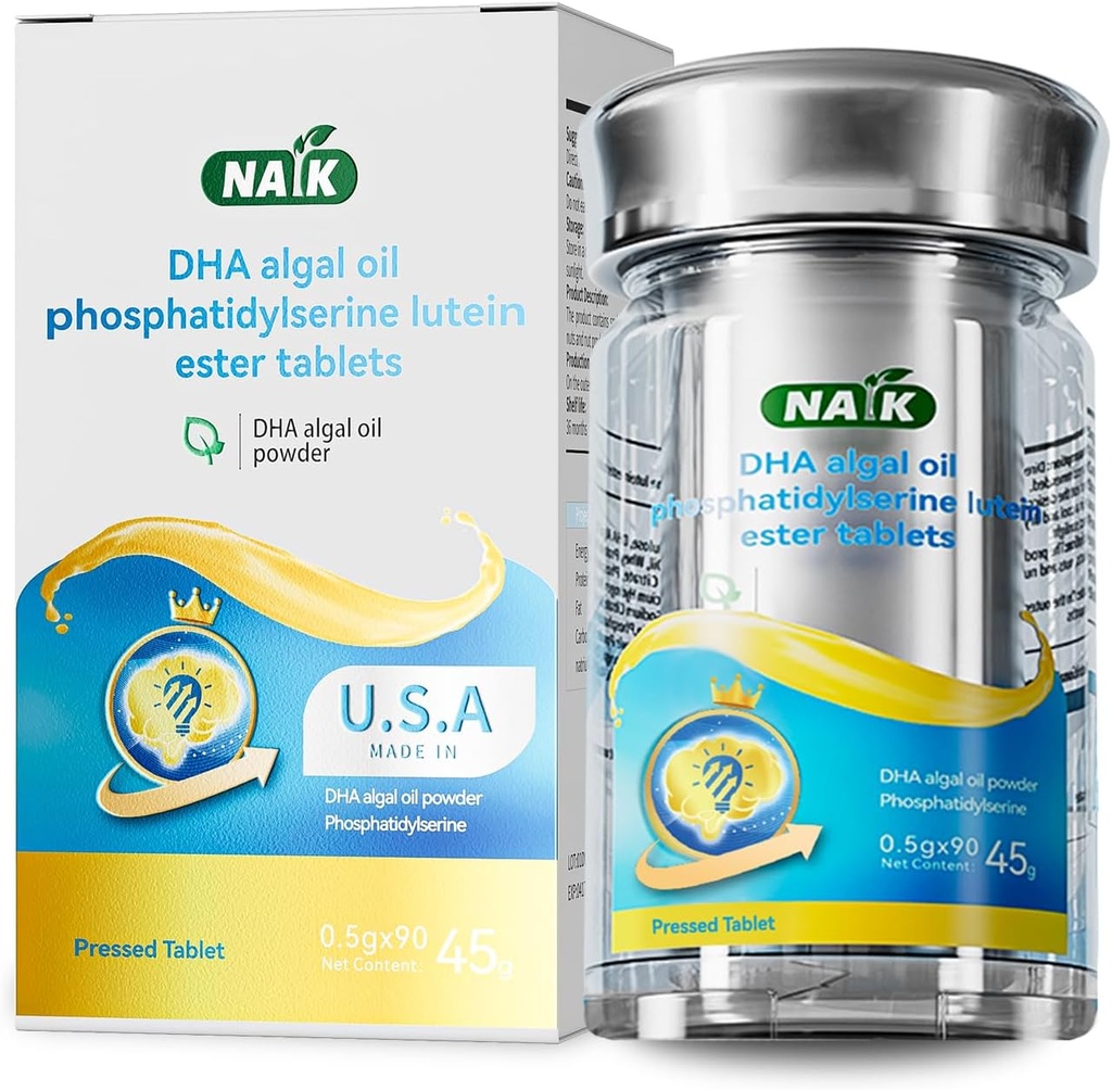 NAIK United States DHA algal Oil nerwonic Acid fosfatydyloseryna tonifies Mózg Poprawia pamięć Omega-3 Mózg Gold Student Nastolatek Uczeń wysoki Szkoła Studencka Badanie egzaminu