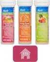 Relion Tabletki glukozy (Mix Flavors) Pomarańczowy, Tropikalny i owocowy Punch - Razem 30 Tabletki + STS Naklejka.