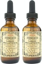 SVASTHYA Body & MIND Płynna Melatonina - Promotes Natural Sleep - Alkohol wolny dla dorosłych i dzieci, Made in The USA, 2 oz, Pack of 2