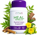 Intus Heal Colon Cleanse and Gut Health Supplement for Women - Ayurvedic Detox Cleanse for Digestive Health - Gut Detox Cleanse & Body Detox for Women - 60 Tablets