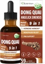 Herbal Tincture, Extract with Dong Quai, for Hormon Harmony, Menopauza Relief & PMS Wsparcie. 6 oz- (Apple Flavor)
