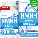 NMNH (Mononukleotyd dihydronikotynamidu) NMN Suplement alternatywny, 500 mg na jedną dawkę suplementu NAD do boost NAD + Poziomy, dla anty starzenia, Energia, Immunitet, Focus, 60 Kapsułki wegańskie