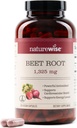 NatureWise Beet Korzeń kapsułki 1325mg z organicznym buraka buraczanego - Azoksyd azotu do cyrkulacji i wsparcia zdrowia serca - Wegan, Gluten- Free, Non-GMO - 240 Kapsułki [120 Day Supply]