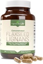 Lignans For Life Flaxseed Lignans for Dogs & People + SDG - Omega 3 Kwasy tłuszczowe, Wysokie przeciwutleniacze włókniste - Poprawa Shiny Coat, Digestive & Heart Health for Dogs, 15 mg, 180 Kapsułki z nasion lnianych, 1 opakowanie