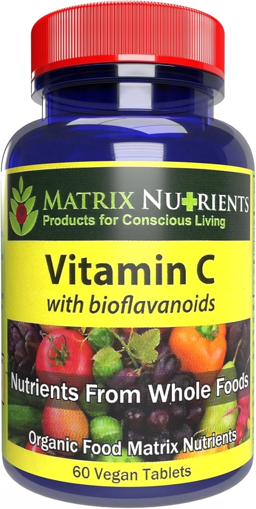 Witamina C - Jakość Premium z BIOFLAVANOIDS! - Najwyższa szybkość wchłaniania, 100% Naturalne Składniki organiczne - Wzmacnianie immunologiczne, Podnoszenie energii! - Wegańskie tabletki (60ct)