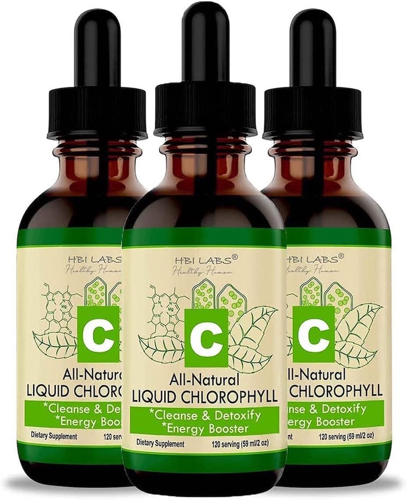 Płynne krople chlorofilu do wody Naturalny koncentrat chlorofilu (3 opakowania)