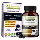 Czyste Kapsułki Shilajit Himalayan. Maximum Strength Natural Shilajit Rich in Trace Mineral & Fulvic Acid. Wysoka wysokość. Wegan NonGMO 90ct. Wyczerpany tradycyjnie bez stearynianu bez mąki ryżowej