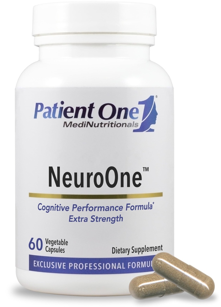 Pacjent NeuroOne 124; Suplement do Wspomagania Pamięci, Kognicji, Nastrojów i Skupiania * 124; z Citicoline, Acetyl- L- Karnityna, Gingko i więcej 124; 60 Kapsułki