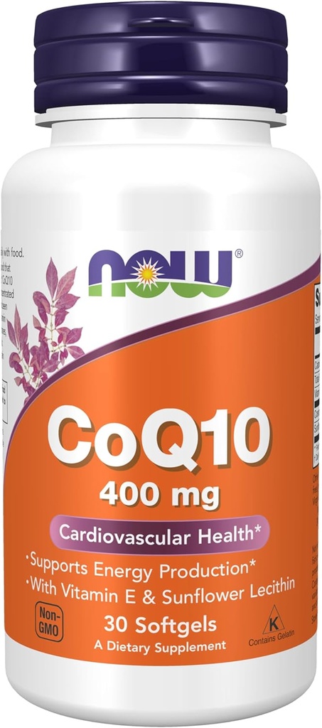 Teraz Foods Supplements, CoQ10 400 mg, stopień farmaceutyczny, All- Trans Form produkowany przez fermentację, 30 Softgels