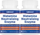 DAO Enzym Suplement Histamine Diamine Oxydase Suplement do Gładkiej trawienia - Made in USA - 60 Softgels (2 butelki)