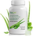 AloeCure Organic Aloe Vera kapsułki, 130,000mg Inner Aloe Leaf Equivelant per Serving, Support Gut Health & Digestive Comfort, Buffer kwasu żołądkowego, Naturalny suplement immunologiczny, Aloin Free, 60 Kapsułki