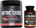 ONNIT Nootropic + Wstępny zestaw treningowy - Alpha Brain (90ct) + Całkowity tlenek azotu (owoce zbiorów)