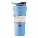 BlenderBottle Sport Sleek Izolowana stal nierdzewna Shaker Butelka z drutu whisky, 25- Ounce, Dusty Blue - Trzęsienie protein & Hydration dla sportowców i sportowców Fitness Entuzjastów, Easy Mixing, Slim Easy to Hold, Keeps Drinks Cold, Lockable Lid