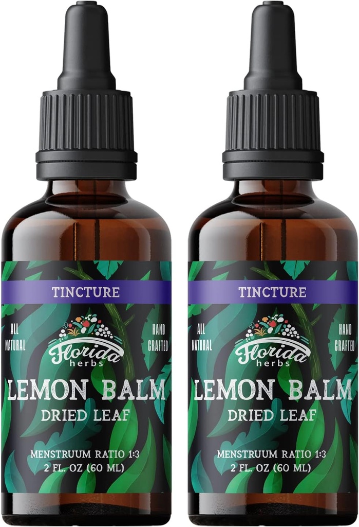 Lemon Balm nalewka - Cytryny organiczne krople - Wyciąg z balsamów cytrynowych - Made in USA - Organic 4 Fl Oz