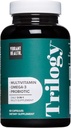 Wibracyjne Zdrowie, Trylogia, Probiotyczny Multiwitamina z zasadniczym mieszanką Omega-3, Witamina A, B12, C, D3, E, Selenium, Magnezu i cynku, 30 Służenie