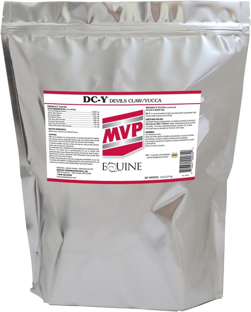MVP DC- Y (5lb) Pomoc w minimalizowaniu Ache i czułość związane z codzienną działalność w koniach...