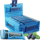 Bary energetyczne Braven Bar Blueberry (1.59 oz, Pack of 20) - Przeżuwki energetyczne z 5 g białka - On- the- Przekąski energetyczne dla biegania, pieszych i sportowych - Gluten Free przekąski dla długotrwałego boost energii