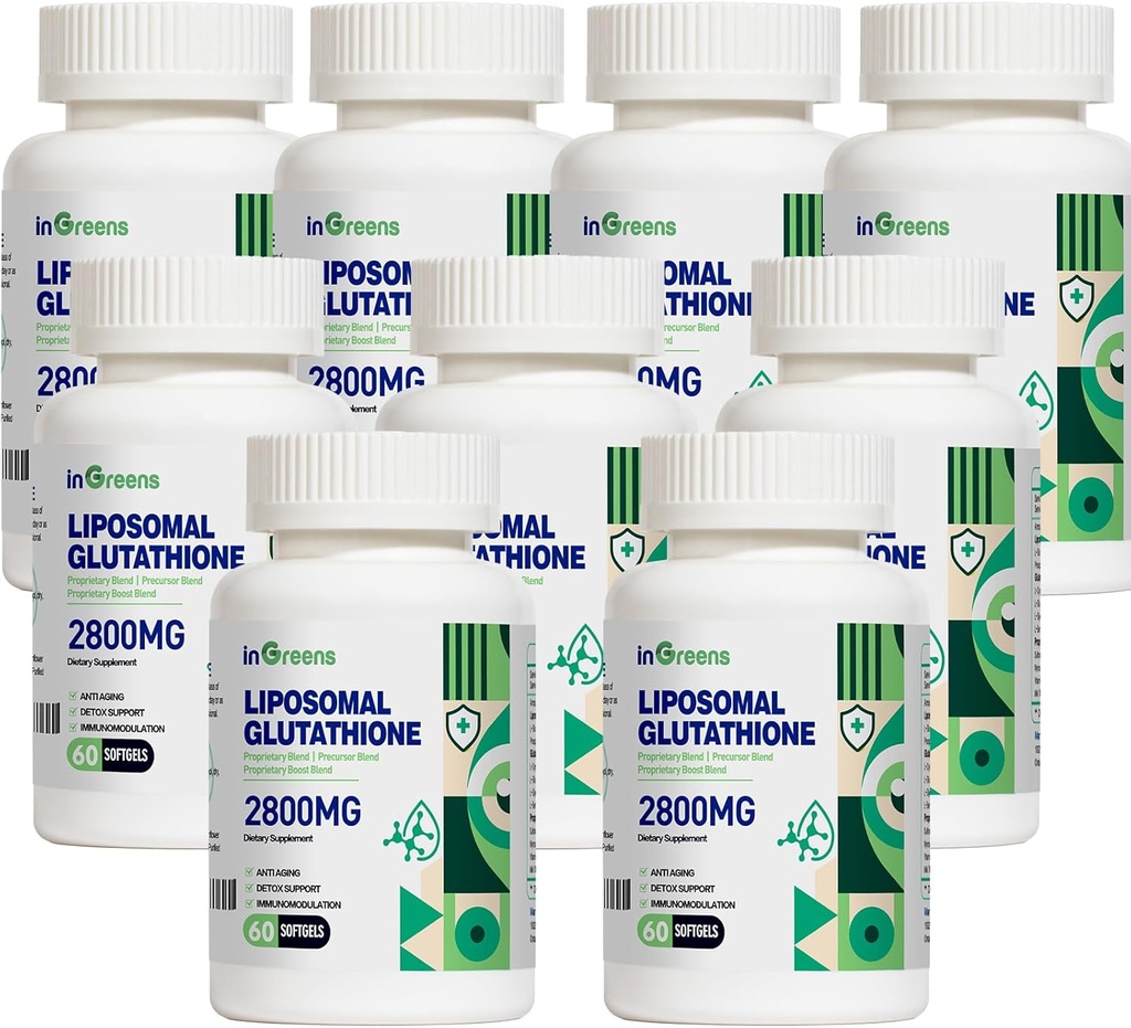 2800 MG Liposomal Glutathione Softgels, Max Absorpcja, Forma aktywna L Glutatione reduktaza, Potężny przeciwutleniacz, Zdrowie Starzenie, 60 Softgels