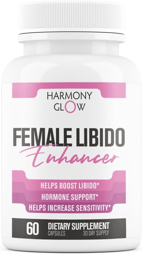 Harmony GIOW: Nowy Libido Booster dla kobiet 124; Boost Desire, Mood, Energy, Sensitivity Between 124; Tribulus, Muira Puama + 12 Więcej Ultra Dossed Potężne składniki 124; Natural & Safe 3 Party Tested - 60 Kapsułki