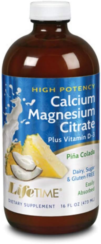 LifeTime Cal Mag Citrate Hi- Potenecy, No Sugar, Pina Colada