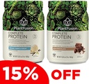 PlantFusion Complete Plant Based Pea Protein Powder Bundle, Non-GMO, Wegan, Dairy Free, Gluten Free, Soy Free, Allergy Free w / Enzymy Digestive, Suplement diety, Vanilla Fasola i czekolada 1 funt