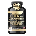 Luteina i Zeaksantyna Suplementy - Zaawansowane Witaminy oczu z Astaksantyny, Omega 3, Resveratrol, Bilberry, Lycopene, Quercetin, Ginkgo Biloba, Wizja zdrowotna 124; Made in USA
