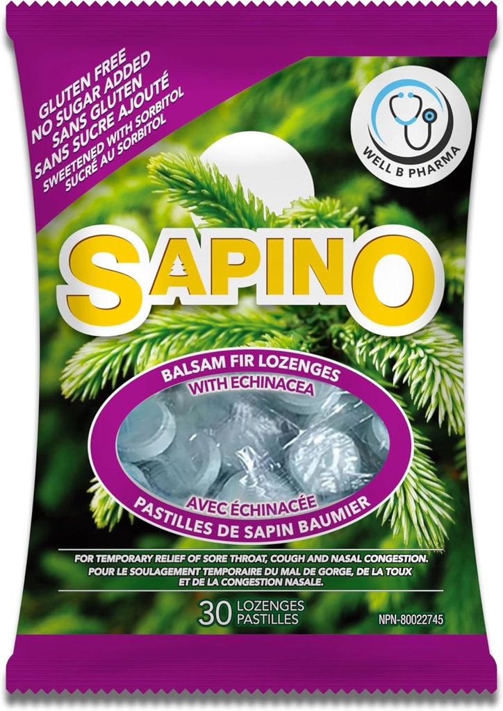 Balsam Fir Lozenges z Echinacea, Light Green
