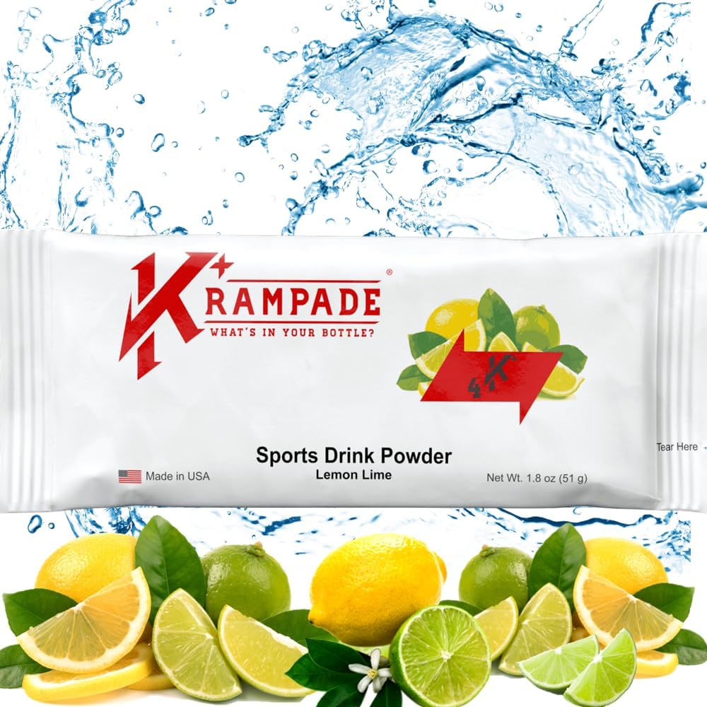 Krampade Electrolytes Proszek suplement potasu - 4000 mg K +, > 4X Więcej niż kokosowe wody Grzbiet 124; Natychmiastowa ulga skurczowa 124; Proszek nawadniający