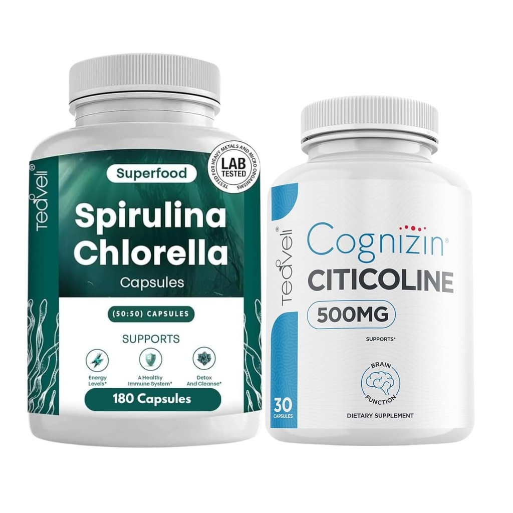Teaveli Citicoline z Spirulina chlorella Kapsułki