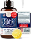 Płynna biotyna do kolagenu wzrostu włosów - Płyn do biotyny 10 000 mcg Collagen 5 000 mcg Dodatkowa siła Płyn - Płynny kolagen i Krople do biotyny do wzrostu włosów - Krople do biotyny i kolagenu dla kobiet - 2oz
