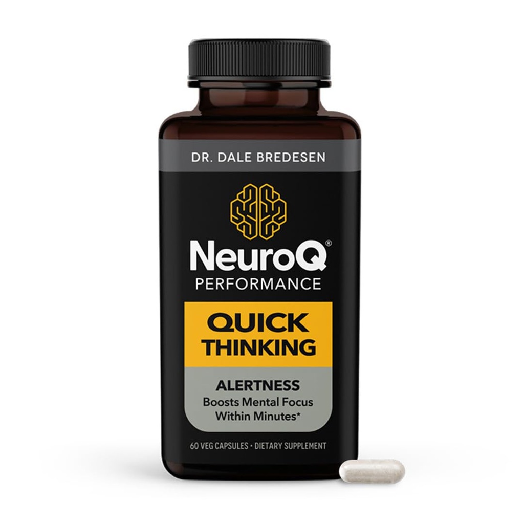 LifeSeasons NeuroQ - Quick Thinking Supplement Pills - zwiększa alertywność + wspomaga mentalną koncentrację - L- Theanine Cafeline L- Tyrosine & Beta- Alanine (60 kapsułek)