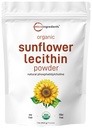 Micro Składniki Organic Lecytyna słonecznikowa Proszek, 1 Funt, Zrównoważony Farmed, Cold Pressed, Bogaty w fosforoetylocholiny i białka, Making Witamina Liposomalna C, Suplement do Laktacji, Non-GMO