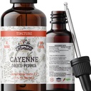 Cayenne Tincture Extract, Organic Cayenne (Capsicum annuum) Suszony pieprz - Glicerina roślinna - Non-GMO - 2 oz