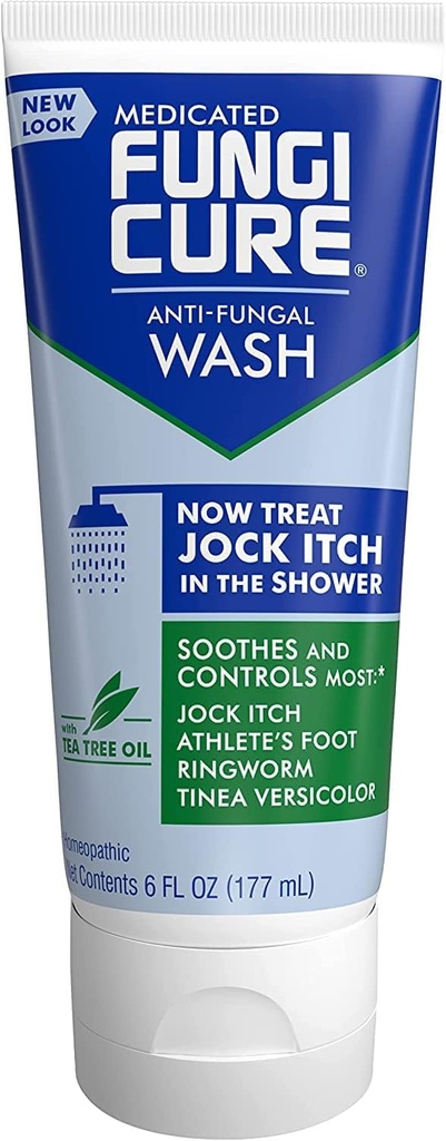 FungiCure Medicated Anti- Fungal Jock Itch Wash - Treat Jock Itch in The Shower - 6 Fl Oz (Opakowanie po 2)