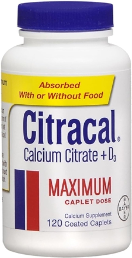 Citracal Maximum Plus D3 Cytrynian wapnia, 120 Liczba (Opakowanie po 2)