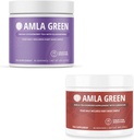 Amla Powder & Green Tea Superfood Supplement, Wsparcie przeciwutleniające, Made with Elderberries (90 Servings) & Hibiscus (30 Servings), Organic, Wegan