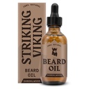Striking Viking Sandalwood Beard Oil for Men - 2 Fl Oz, Sandalwood Scent - Naturalne Hydrating & Softening Beard Care z Argan, Jojoba, Almond & Tea Tree - Non-Greasy, Fast- Absorbing Formuła